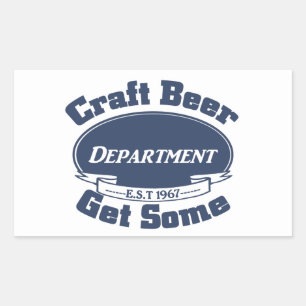 Sticker Rectangulaire CRAFT BEER Department 1967 Obtenez quelques