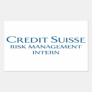 Sticker Rectangulaire Credit Suisse stagiaire en gestion des risques