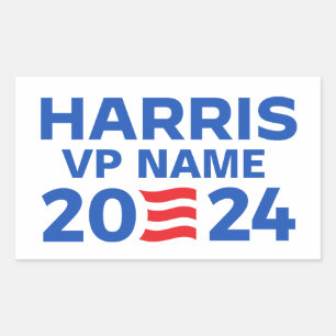 Sticker Rectangulaire Créez votre propre billet Harris 2024