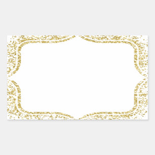 Sticker Rectangulaire Créez votre propre Faveur Mariage/Cadeau - Gold Ou