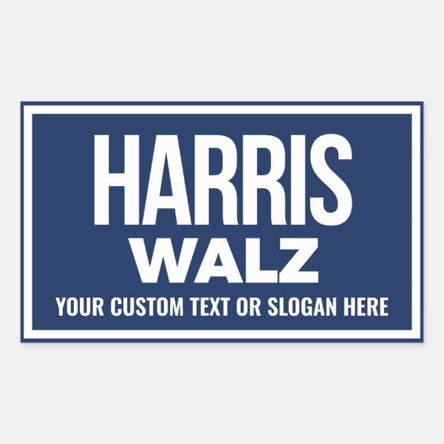Sticker Rectangulaire Créez votre propre Harris Walz 2024 (Devant)