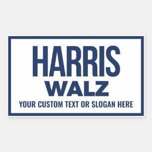 Sticker Rectangulaire Créez votre propre Harris Walz 2024