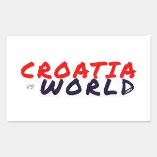 Sticker Rectangulaire CROATIE vs MONDE