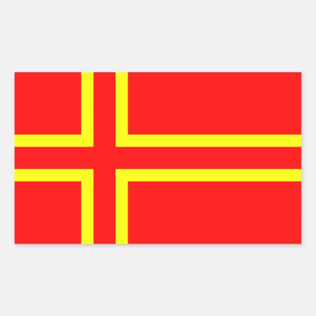 Sticker Rectangulaire Croix Saint Olaf (Devant)