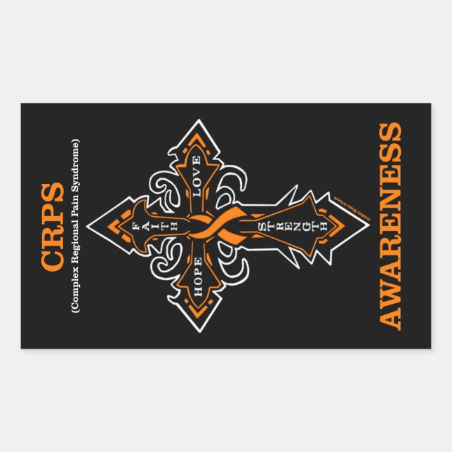 Sticker Rectangulaire Cross/Awareness...CRPS (Devant)