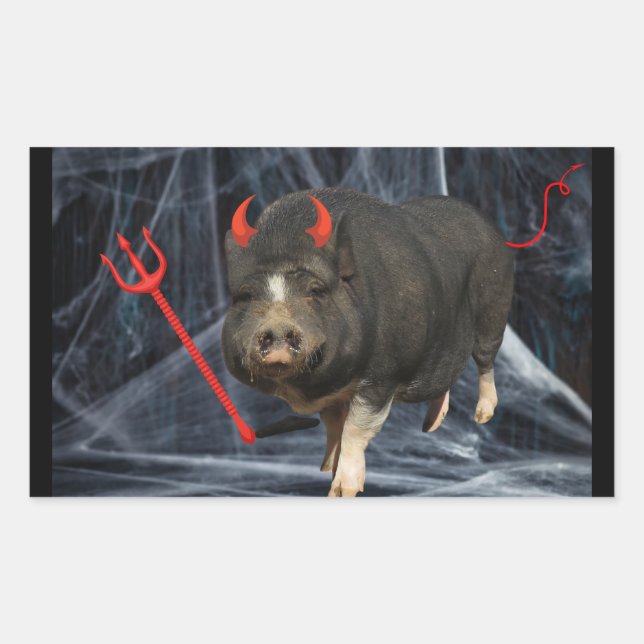 Sticker Rectangulaire Crowley Halloween! (Devant)