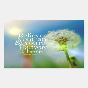 Sticker Rectangulaire Croyez que vous pouvez citation de motivation de
