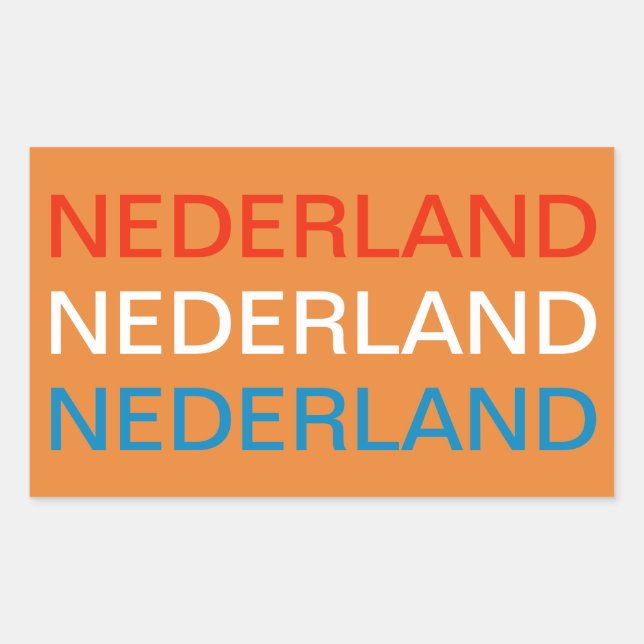 Sticker Rectangulaire Cuiller néerlandais (Devant)