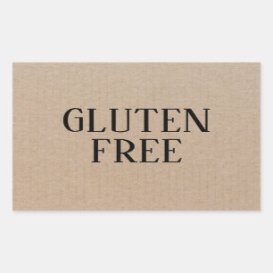 Sticker Rectangulaire Cuisine sans gluten et allergènes