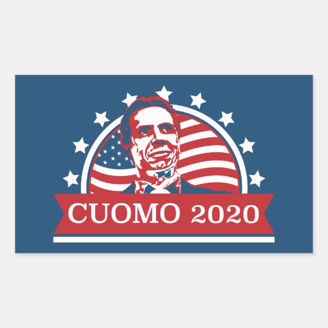 Sticker Rectangulaire Cuomo 2020 | Vote pour le président (Devant)
