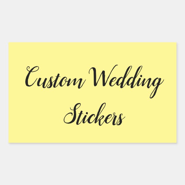 Sticker Rectangulaire Customisez votre propre mariage (Devant)