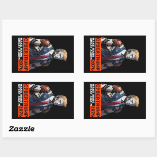 Sticker Rectangulaire CyberTrump 2076 | Rendre la grandeur de Mars