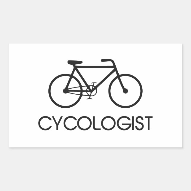 Sticker Rectangulaire Cycologiste Cycle cycliste (Devant)