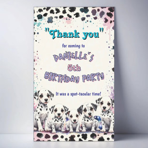 Sticker Rectangulaire Dalmatien Pastel Incroyable Merci