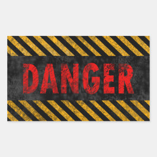 Sticker Rectangulaire Danger
