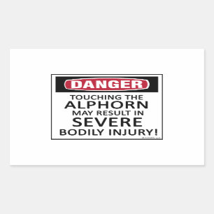 Sticker Rectangulaire Danger Alphor