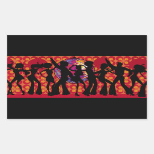 Sticker Rectangulaire danse-295134 soirée dansante disco musique 60ies 