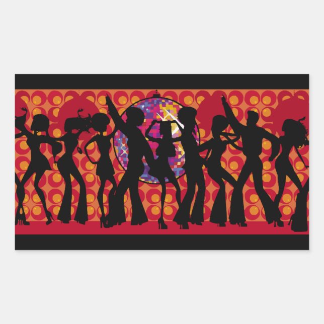 Sticker Rectangulaire danse-295134 soirée dansante disco musique 60ies s (Devant)
