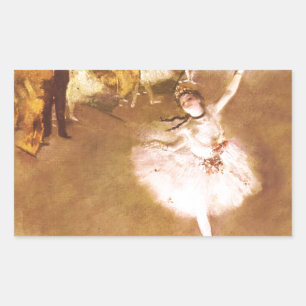 Sticker Rectangulaire Danseur de ballet Diplôme de la peinture étoile