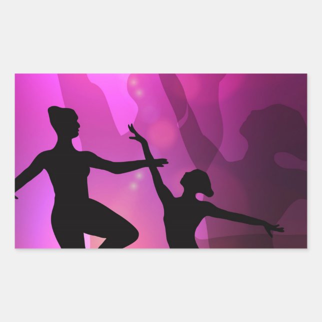 Sticker Rectangulaire Danseurs de ballet (Devant)