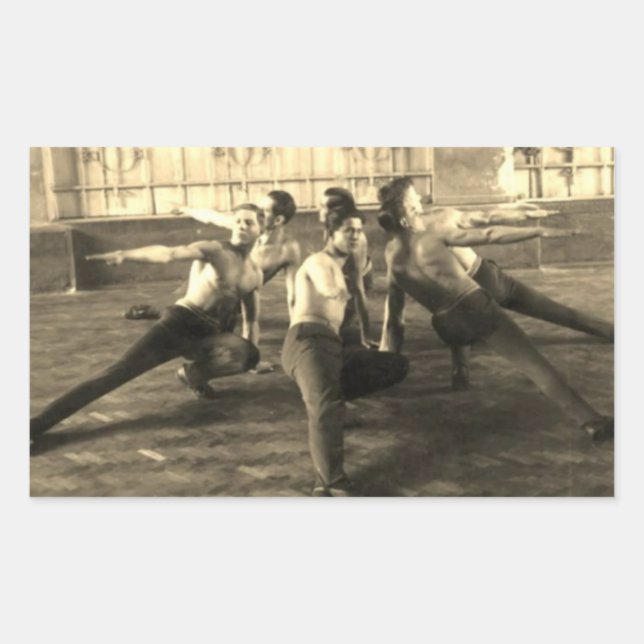 Sticker Rectangulaire Danseurs masculins 1930 (Devant)