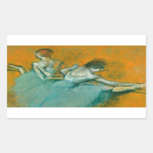 Sticker Rectangulaire Danseuses au Bar Ballet