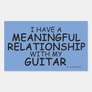 Sticker rectangulaire de guitare de relation signi