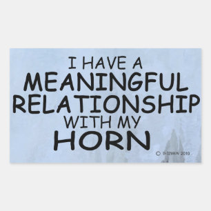 Sticker rectangulaire de la corne de relation sign