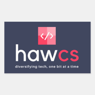 Sticker rectangulaire de la marine du Club HAWCS