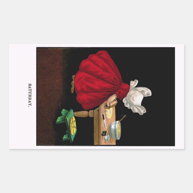 Sticker Rectangulaire Début des années 1900 Samedi Sunbonnet Sue Magnet (Devant)