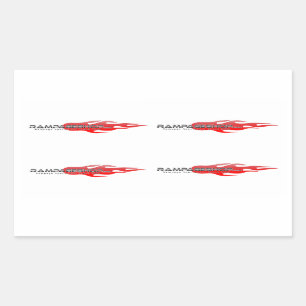 Sticker Rectangulaire décalque de 16 x/feuille d'autocollant - logo de