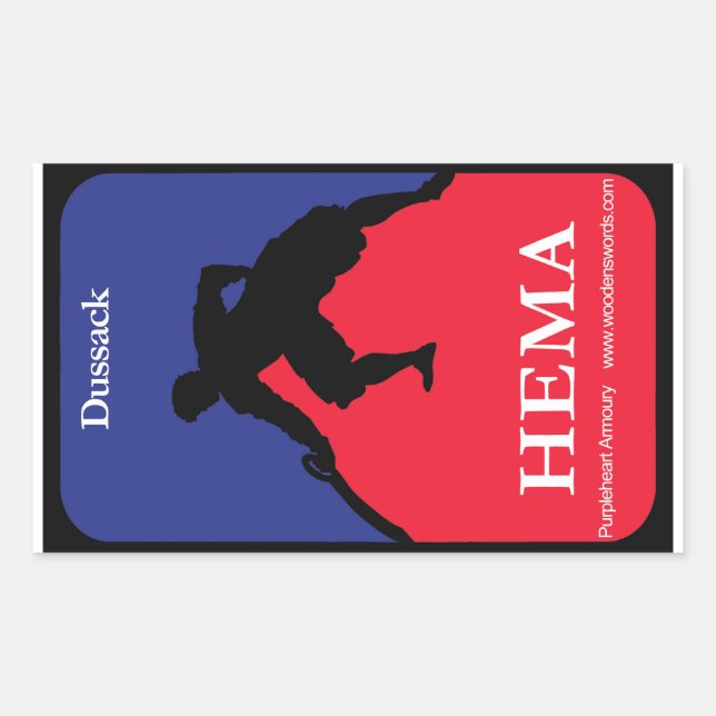 Sticker Rectangulaire Décalque de Dussack HEMA (Devant)