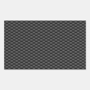 Sticker Rectangulaire Décor d'impression élégant en fibre de carbone