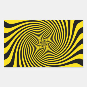 Sticker Rectangulaire Décor Extraordinaire Bumble Bee Yellow Swirl