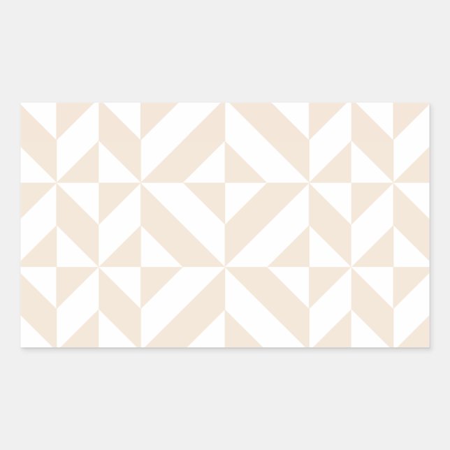 Sticker Rectangulaire Décor géométrique beige clair Motif (Devant)