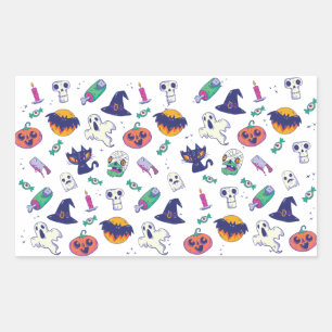 Sticker Rectangulaire Décor motif d'Halloween