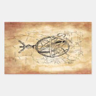 Sticker Rectangulaire Découvrez le monde