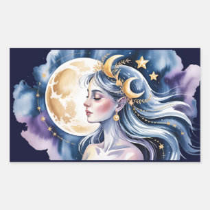 Sticker Rectangulaire Déesse cosmique