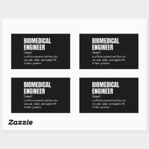 Sticker Rectangulaire Définition amusante d'ingénieur biomédical