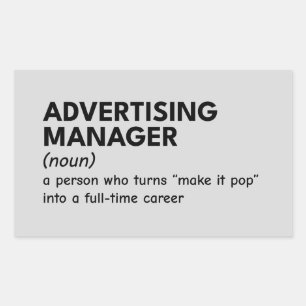 Sticker Rectangulaire Définition de Funny Marketing Manager