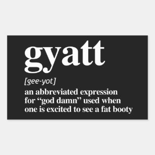 Sticker Rectangulaire Définition de Gyatt