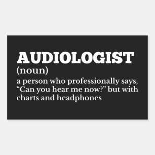 Sticker Rectangulaire Définition drôle d'audiologiste