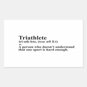 Sticker Rectangulaire Définition du Funny Triathlon