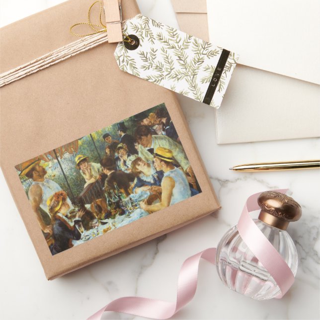 Sticker Rectangulaire Déjeuner de la fête nautique par Pierre Renoir (Cadeaux)