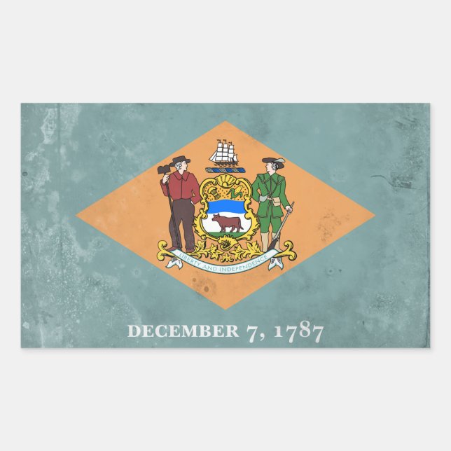 Sticker Rectangulaire Delaware (Devant)