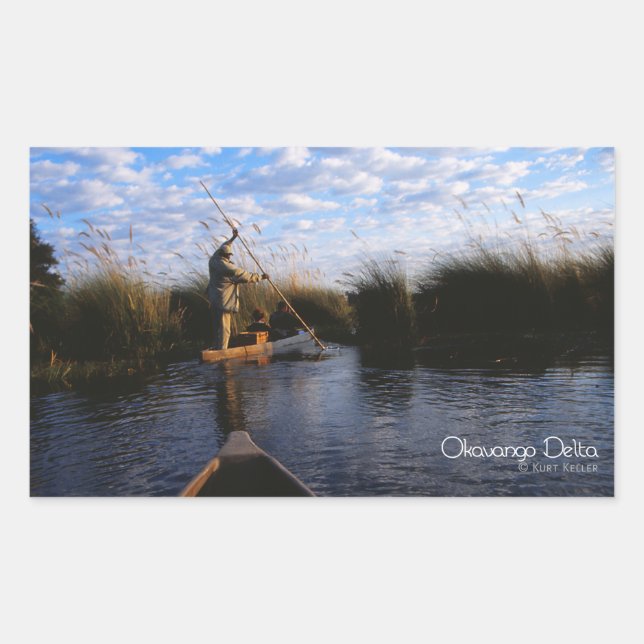 Sticker Rectangulaire Delta d'Okavango (Devant)