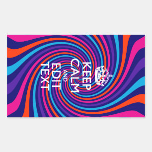 Sticker Rectangulaire Demandez à votre calme persistant de dire sur une 