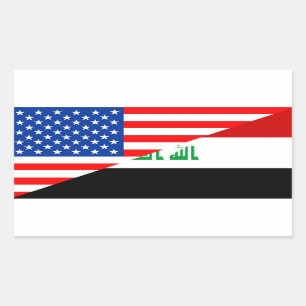 Sticker Rectangulaire demi de pays des Etats-Unis de drapeau des