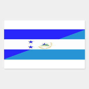 Sticker Rectangulaire demi de symbole de pays de drapeau du Honduras