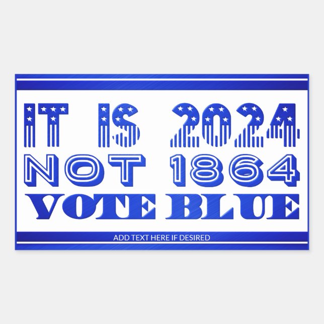 Sticker Rectangulaire Démocrate 2024 (Devant)